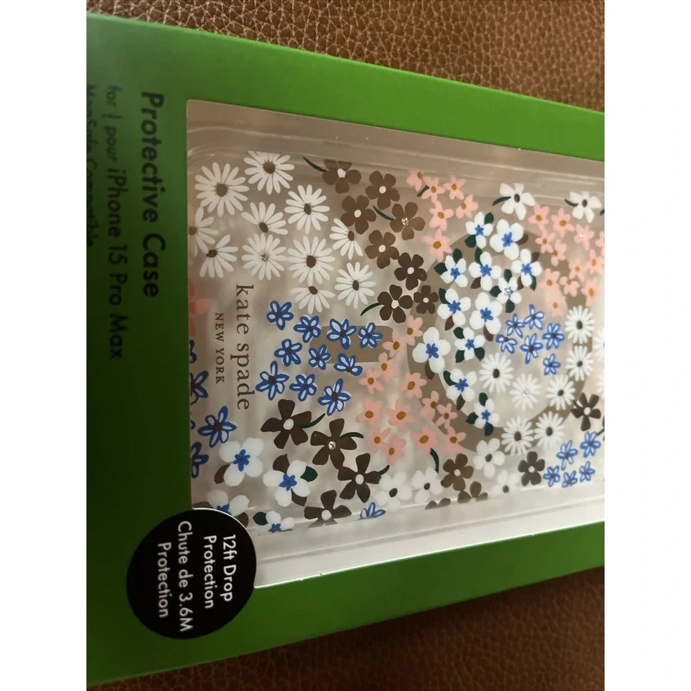 KATE SPADE Protective Case Magsafe For IPHONE 15 PRO MAX Floral White‎ Clear